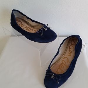Sam Edelman Felicia Blue Velvet Flats 8.5